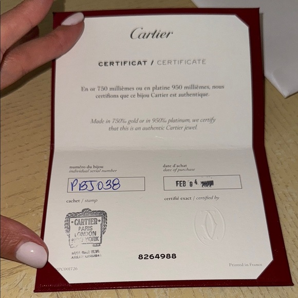 AUTHENTIC CARTIER LOVE RING, SMALL MODEL - Picture 4 of 5